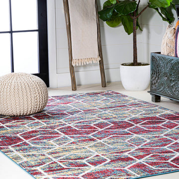 Tumbling Blocks Modern Geometric Area Rug 2